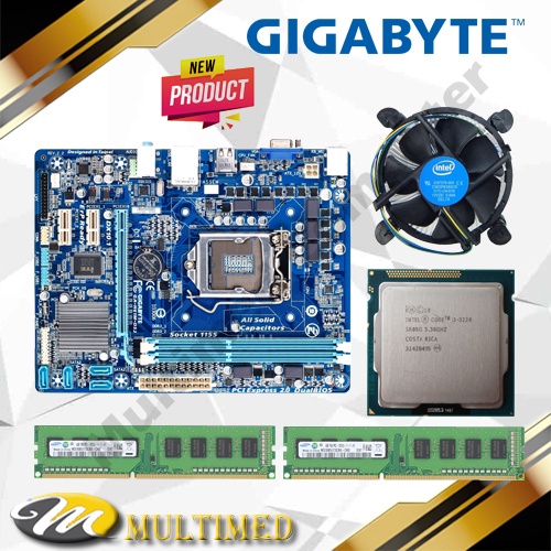 Paketan Mainboard LGA 1155 H61 Baru + Intel Core I3 + FAN + RAM 8GB