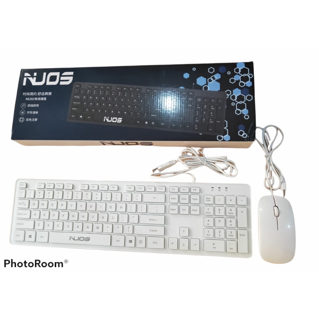 Keyboard Kabel Nuos N6302+ Mouse Kabel/ Paket Combo Keyboard Mouse Kabel