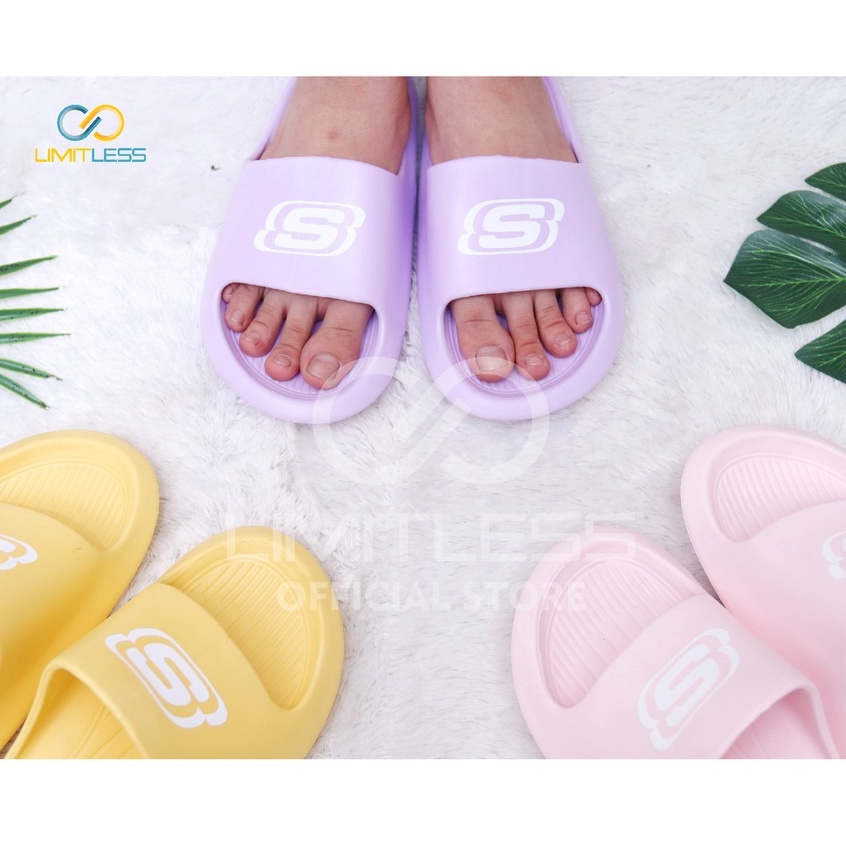 Sandal Wanita Selop Karet EVA Sendal Slop Wanita Karet Jelly Sendal Cewek Korea Rumahan