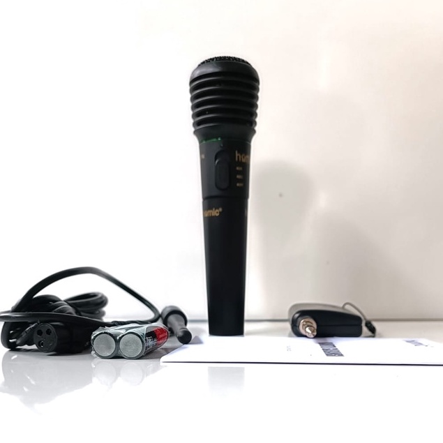 MICROPHONE SINGLE WIRELESS/KABEL HOMIC HM-298 MICROPHONE KARAOKE KUALITAS TERBAIK