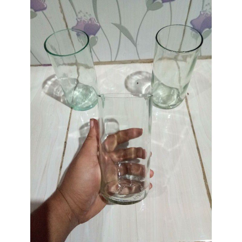 botol kaca tabung/vas bunga kaca/botol unik/tempat ikan cupang, ikan hias, guppy dll