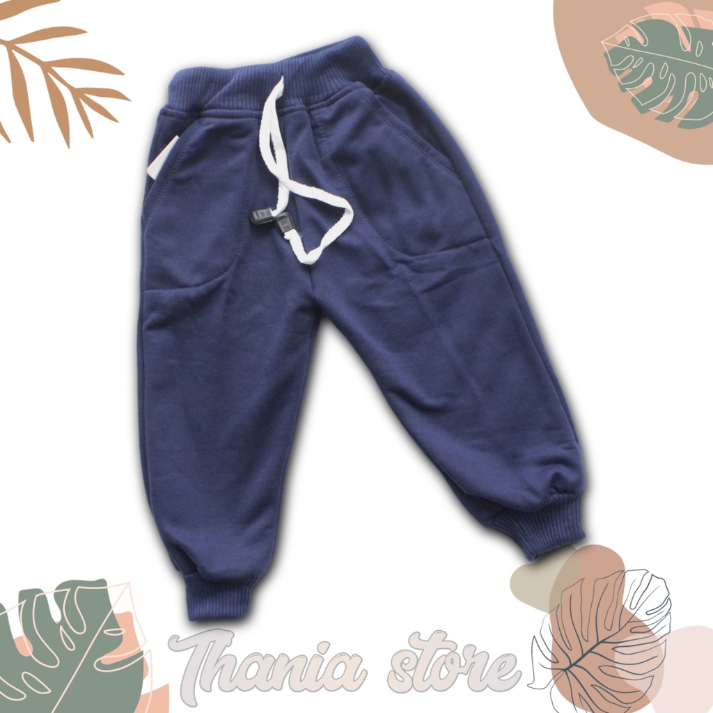 celana joger sweatpant panjang bahan flecce 1-8 tahun