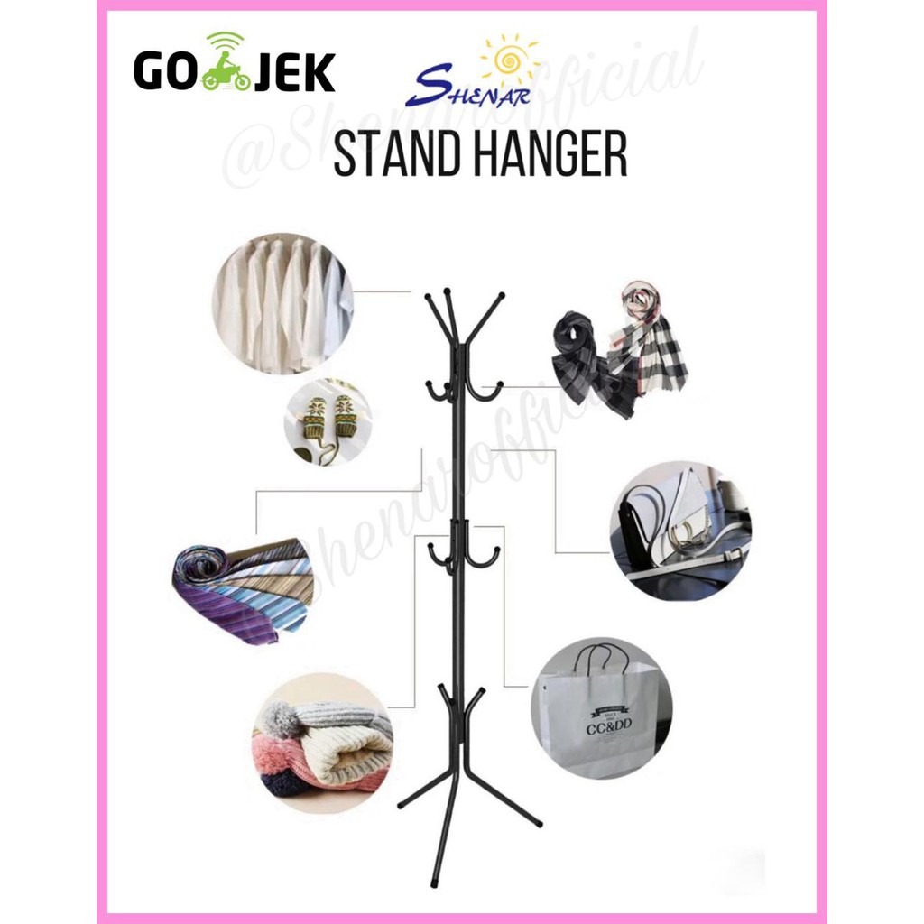 STAND HANGER/GANTUNGAN BERDIRI/GANTUNGAN BAJU/BAG HANGER/GANTUNGAN SERBAGUNA,SHENAR