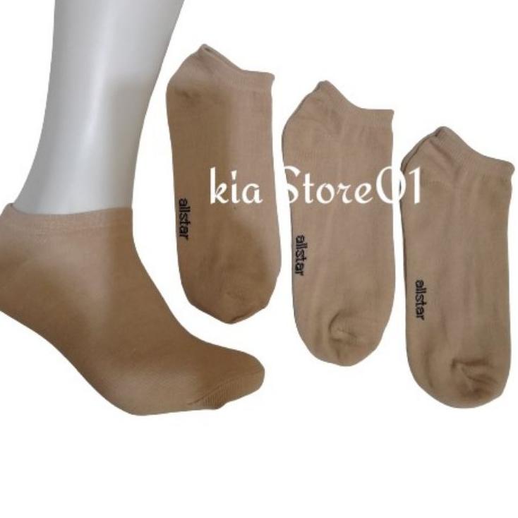 6 pasang-kaos kaki pendek wanita warna kulit/ kaus kaki semata kaki cream