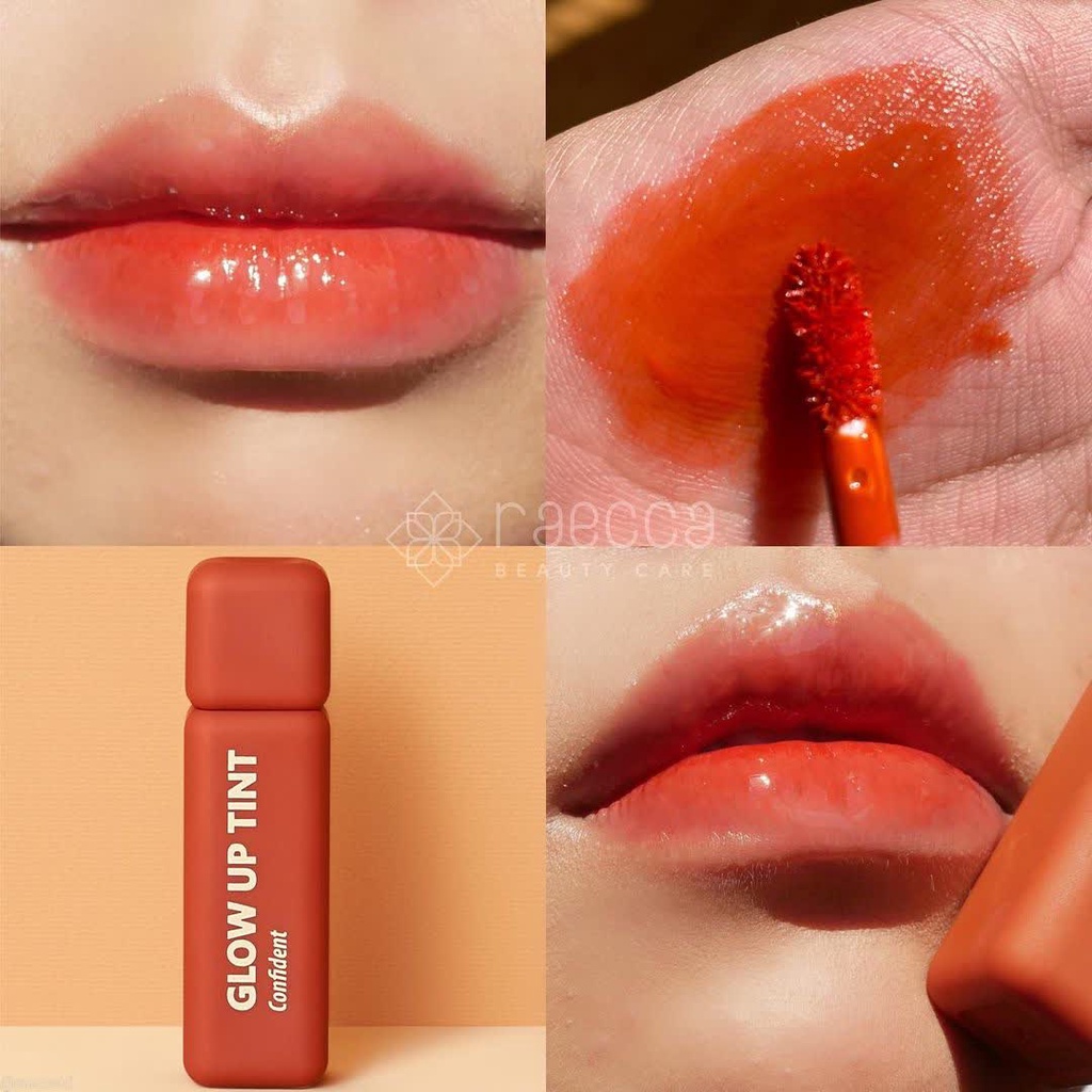 READY! RAECCA GLOW UP TINT LIPTINT BY RAECCA SHADE BRAVE CONFIDENT STRONG BPOM APPROVED