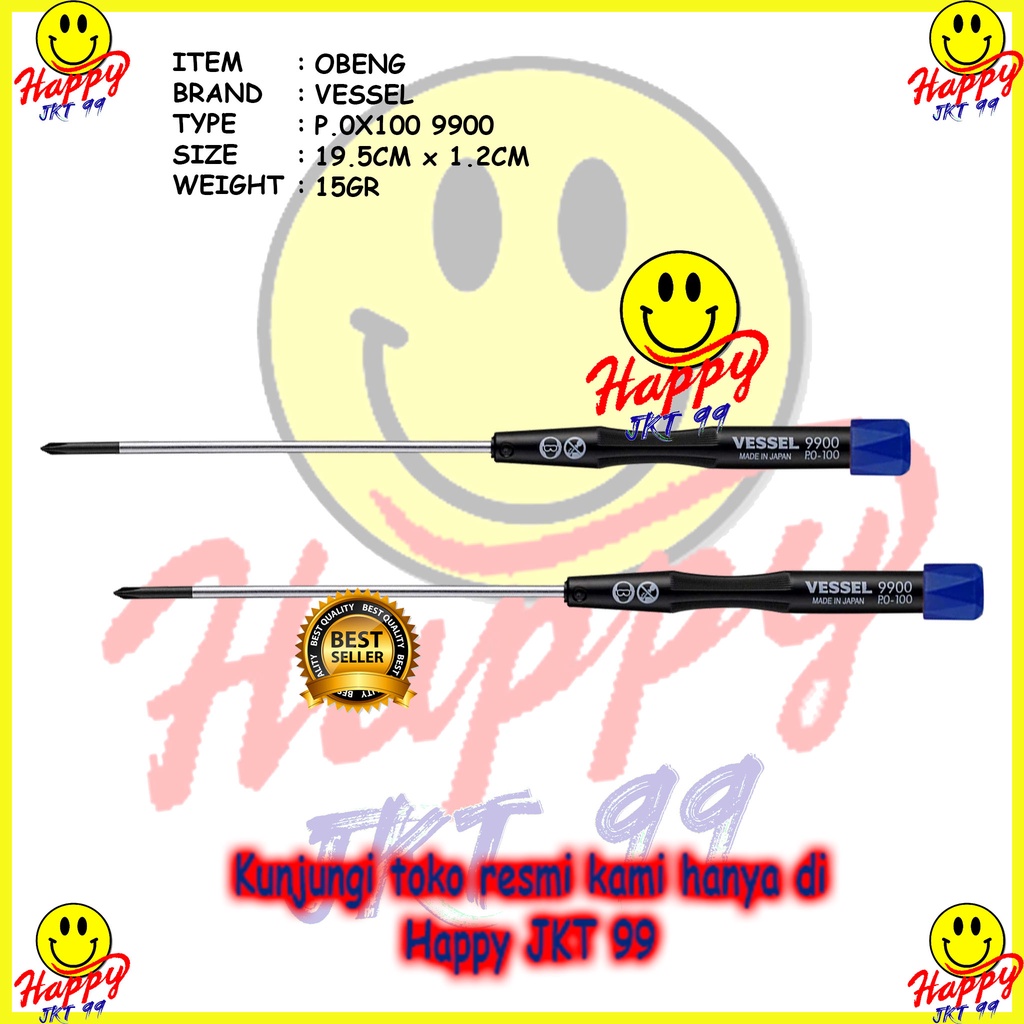 OBENG VESSEL 9900 + OBENG LAPTOP HANDPHONE HP ANDROID ORIGINAL JAPAN