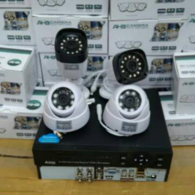 PAKET CCTV 4  CHANEL AHD 1,3MP MURAH DAN KOMPLIT