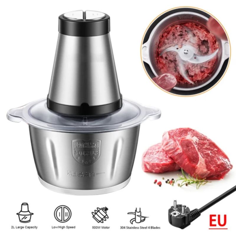 Blender Elektrik Penggiling Daging stainless steel 2L Meat Grinder