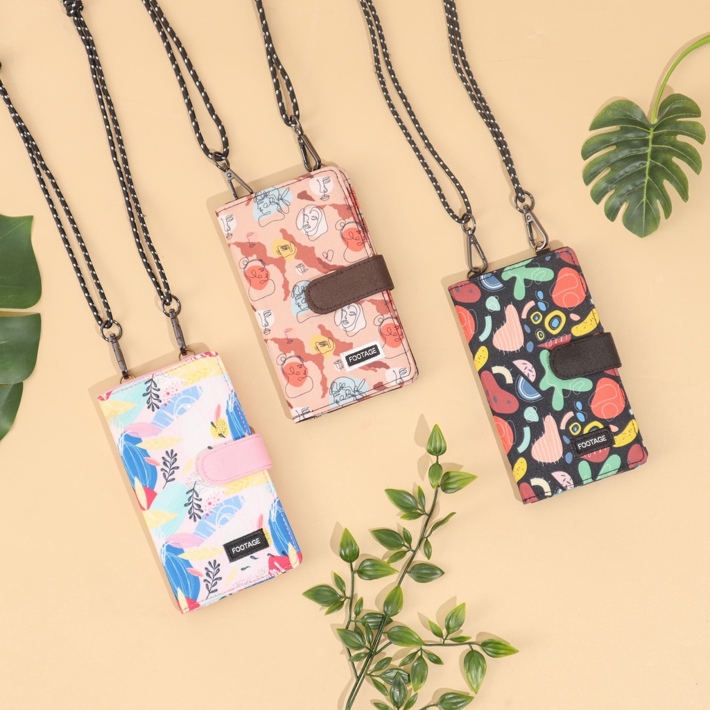 Tas Dompet HP ID Card Holder Hanging Phone Wallet Kalung Gantung Leher Multifungsi Wanita Pria TS-13 Terbaru