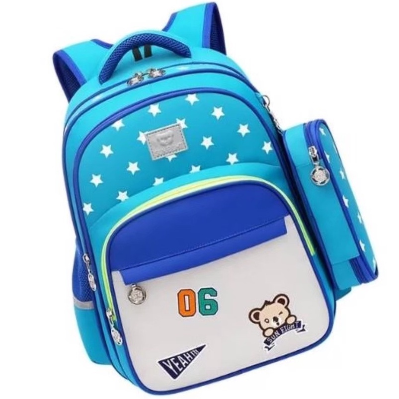 Tas Anak Sekolah Simple SD dan TK Laki Laki Garsel FKT 5929 Paket Gendong Ransel Perempuan Punggung