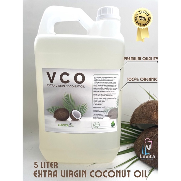 Extra Virgin Coconut Oil 5000ml EVCO VCO 5 Liter