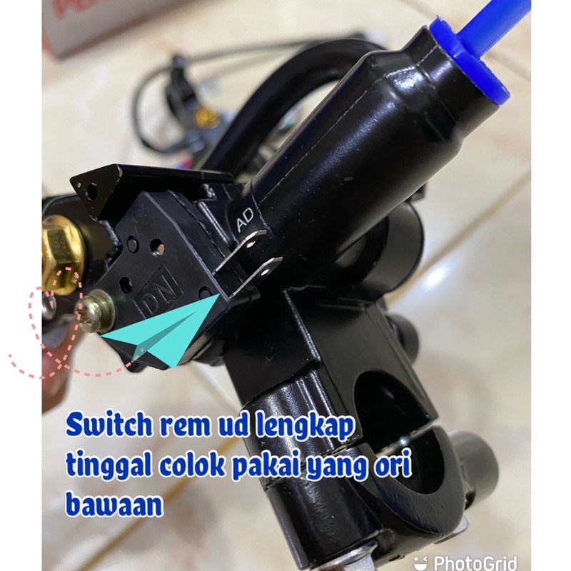 MASTER REM SET KIRI KANAN ATAU SEPASANG PLUS TABUNG MASTER REM NEW FULL BLACK UNIVERSAL ALL MOTOR