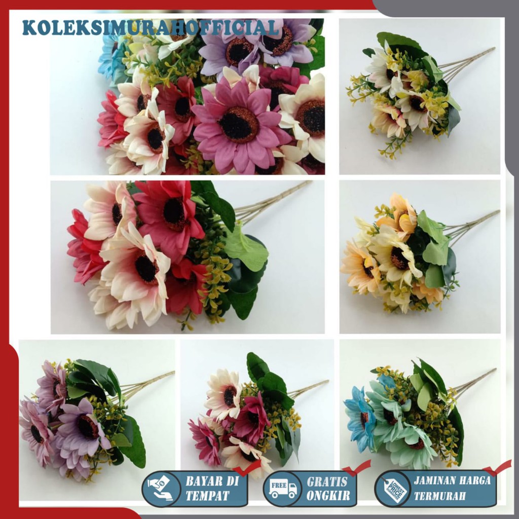 COD BUNGA TANGKAI MATAHARI BUNGA TANGKAI PLASTIK BUNGA ARTIFISIAL BUNGA PAJANGAN BUNGA HIAS BT9038