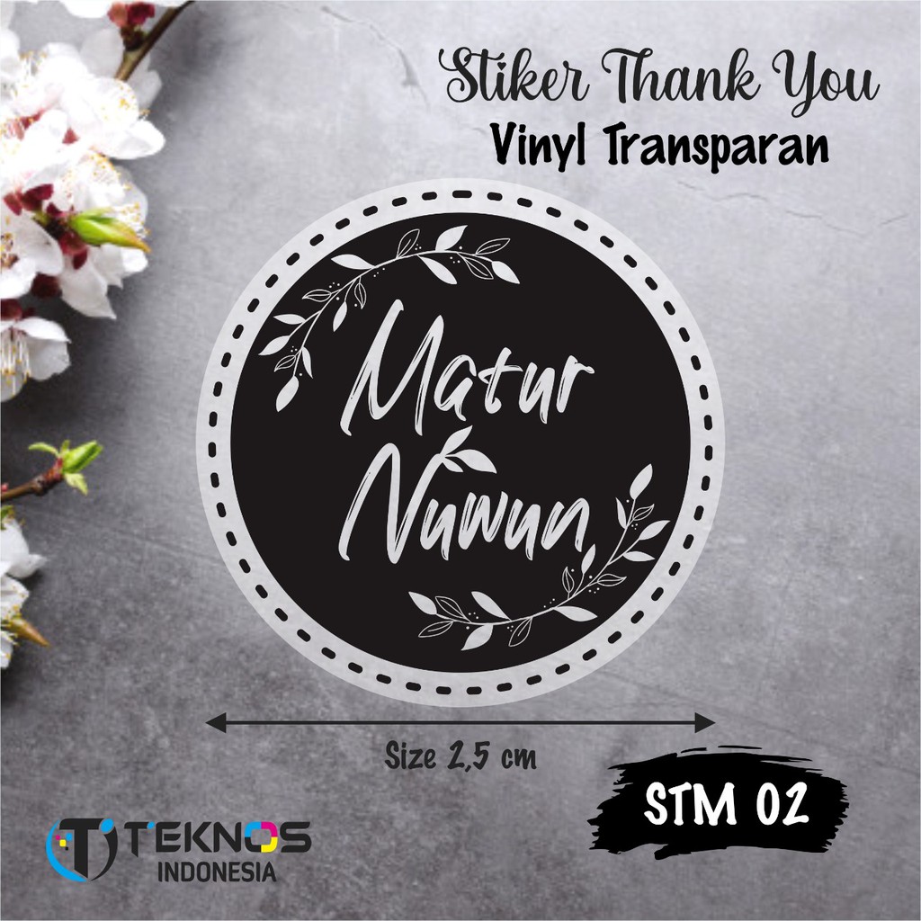 

[30 PCS] STIKER LABEL THANK YOU VINYL TRANSPRAN STM 02