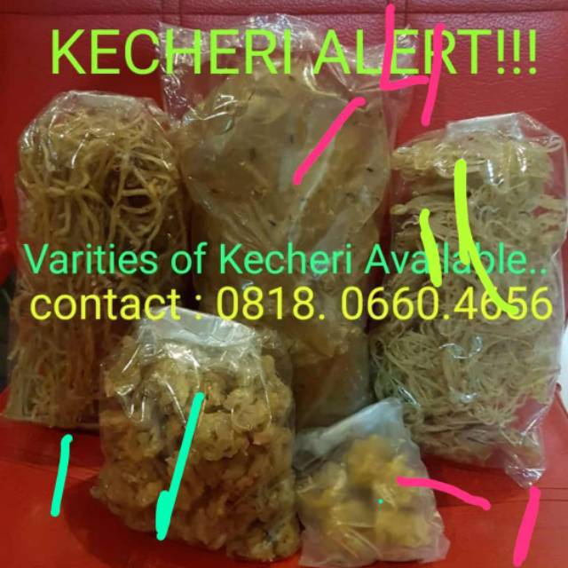 

Kechri , mie kering, bumbu pecel home made