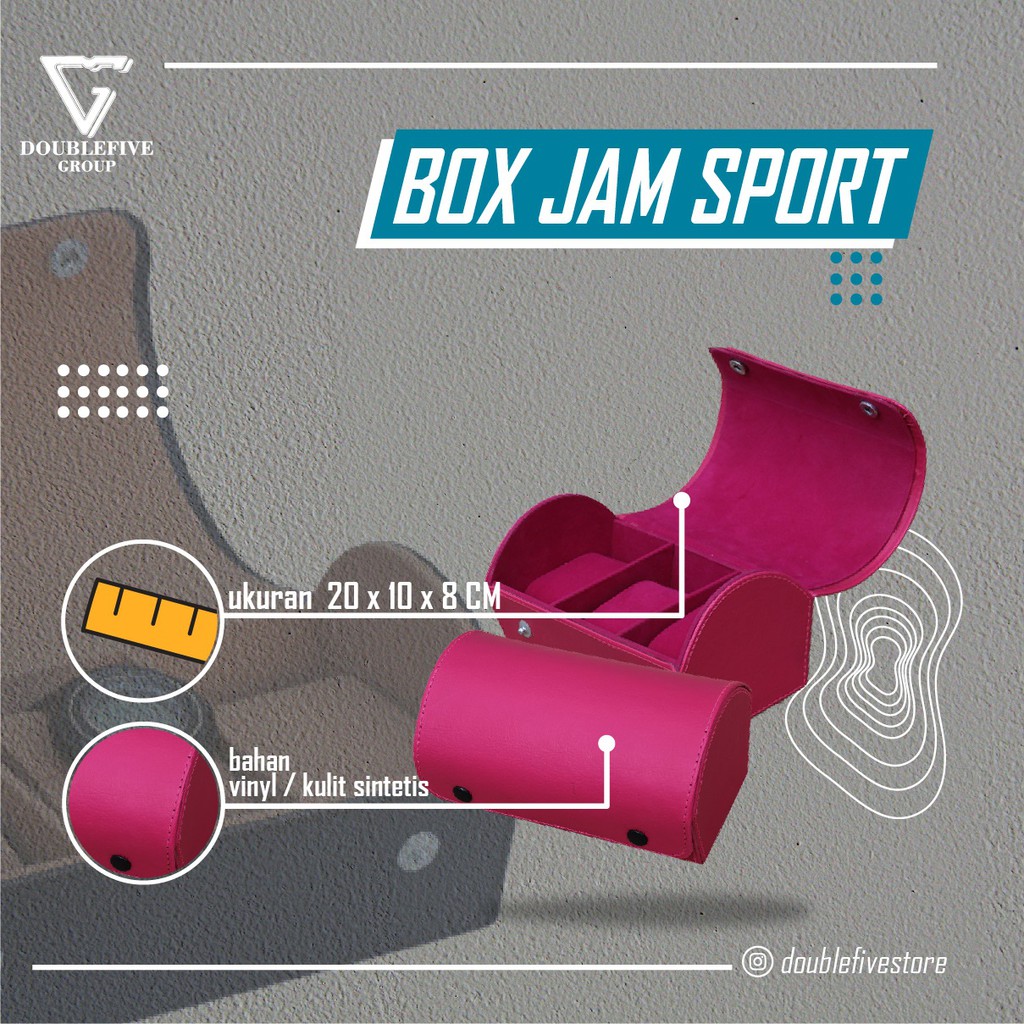 Traveller Watch Case Tube / Tempat Jam Tangan Sport Isi 3 fanta