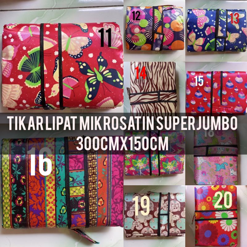 TIKAR LIPAT PIKNIK MICROSATIN SUPERJUMBO 300cmx150cm TIKAR LIPAT MIKROSATIN SUPERJUMBO TIKAR LIPAT M