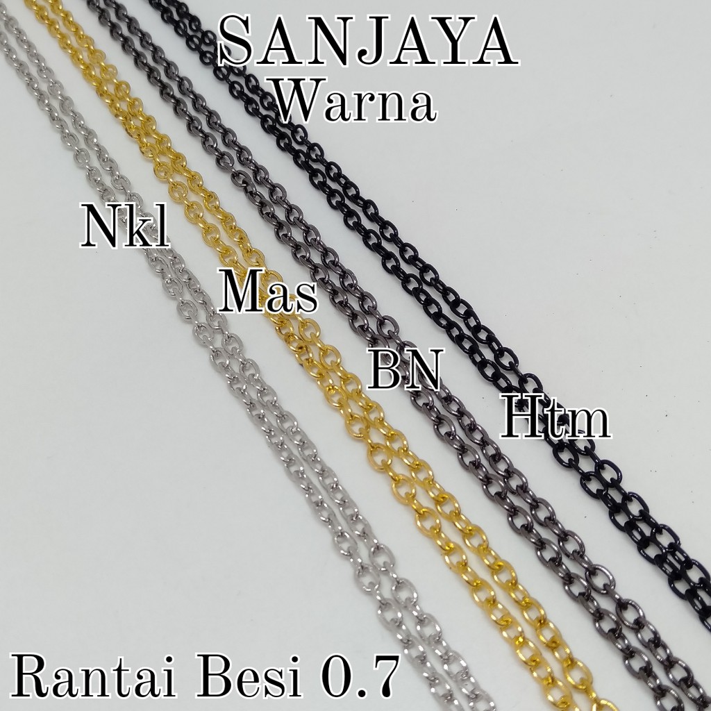 RANTAI NURI 0.7 PER PACK 100M / RANTAI BAHAN KALUNG / RANTAI BAHAN GELANG / RANTAI METERAN / RANTAI BAHAN AKSESORIS / VARIASI RANTAI BESI 0.7