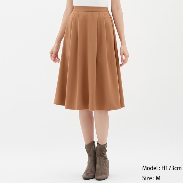 UNIQLO GU Tuck flare midi skirt SC