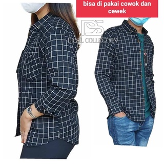 Jual COD Kemeja Flanel Lengan Panjang | Kemeja Kotak Kotak Wanita ...