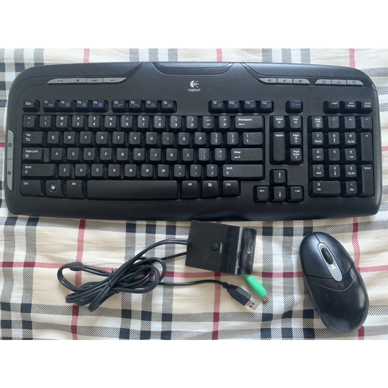 Logitech Cordless Desktop EX110 Mouse & Keyboard Preloved