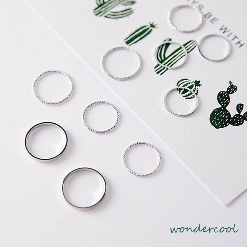 10pcs / Set Cincin Minimalis Gaya Korea Untuk Wanita-Won