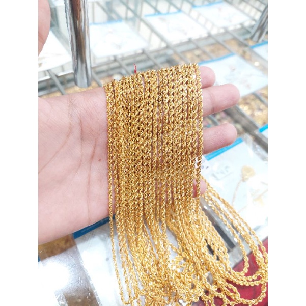kalung Rambo ( Tambang) Anak / Mas asli kadar 8k (K375/420)
