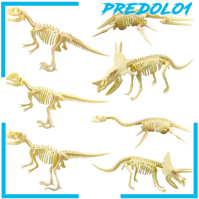 7Pcs Realistic Dinosaur Skeleton Toys Assorted Bones Figures Toys Gifts