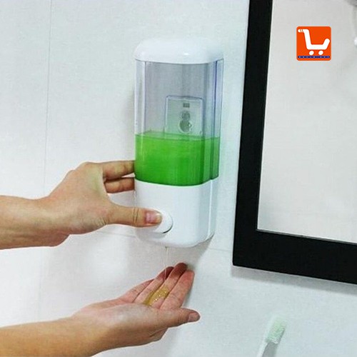 Dispenser Tempat Sabun Shampoo Cair Single 1 Tabung Tempel Dinding Serasa Hotel Minimalis Putih
