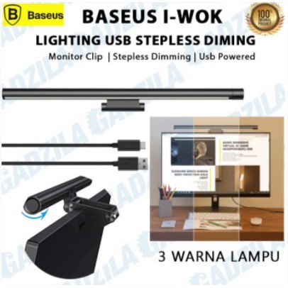 BASEUS I-WOK LAMPU LAYAR LED MONITOR KOMPUTER SCREEN HANGING LAMP BACA