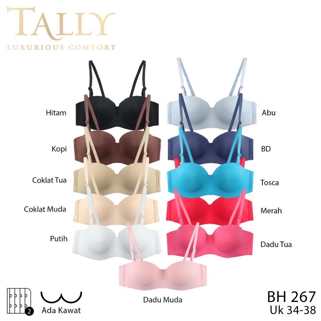 BH BRA 267 TALLY KAWAT || BH ROBOT BAHAN LICIN SEAMLESS | TALI BISA COPOT PASANG LIFESTYLE BRA |ADA KAWAT HALF CUP KAIT 2 - SIZE 34 36 38