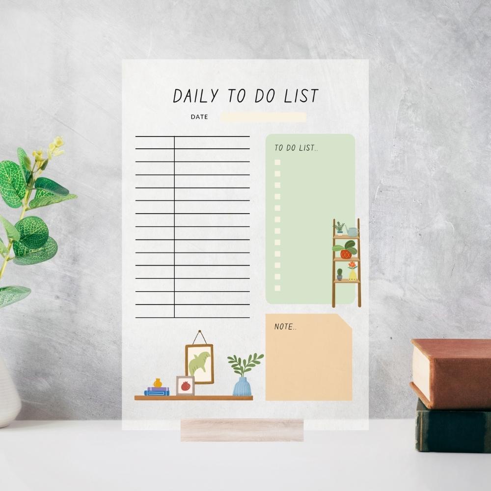 

Custom Acrylic Planner Fancy Aesthetics Schedule Daily Weekly Monthly Ver2