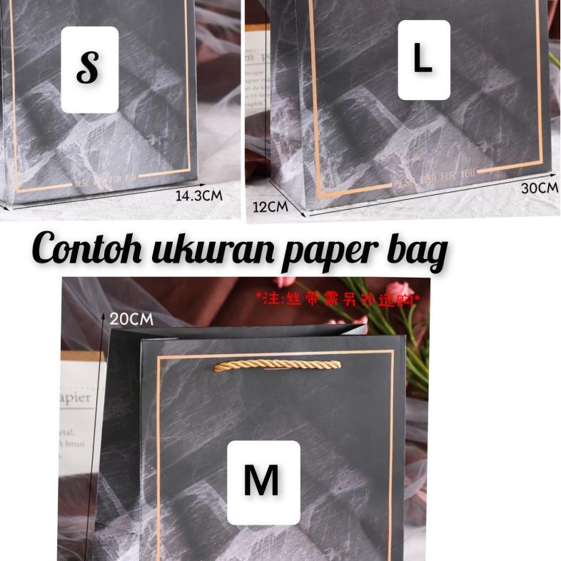 

Promo 7.7 INS PAPER BAG KOREA HITAM SHOPPING BAG /TAS HADIAH PB-INS 8 BLACK