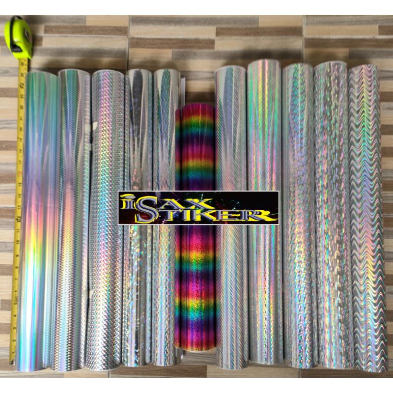 

stiker hologram crom pelangi metal jig spoon