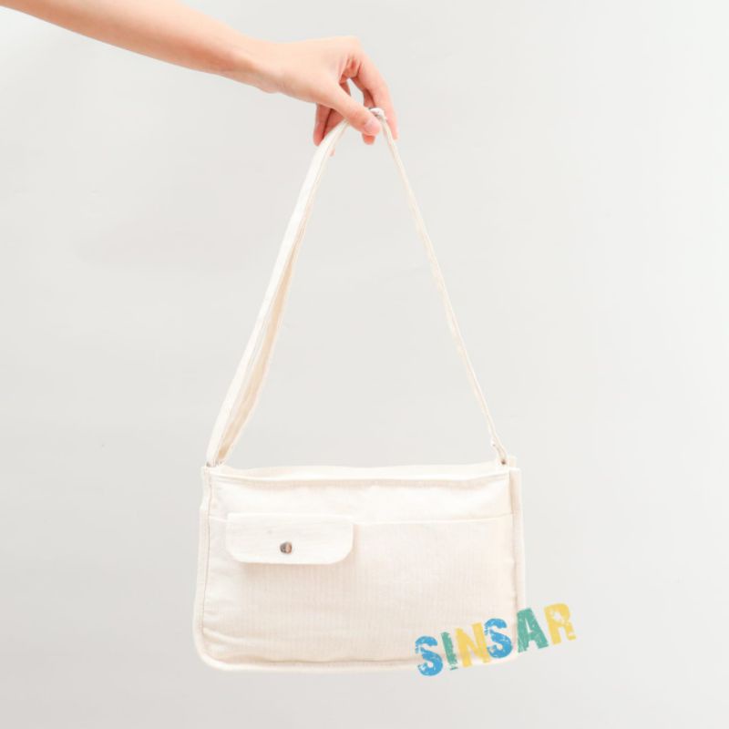 Tas Selempang Canvas Premiun Selempang Pria/Wanita Slingbag Koreanbag Unisex