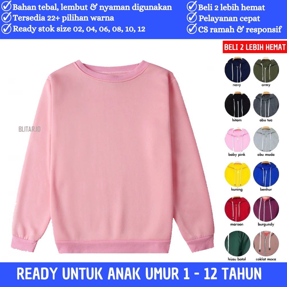 Sweater Sweter Atasan Hoodie Cardigan Anak Kids Import Perempuan Laki Laki Lucu Cowok Cewek Kecil Ga