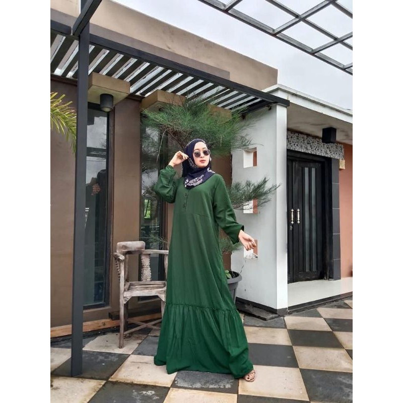 GAMIS POLOS JUMBO RAYON TEBAL MURAH.