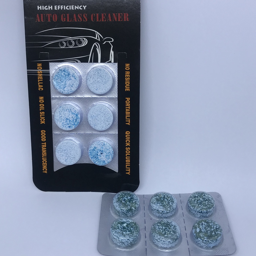 6PCS SABUN WIPER Sabun Pembersih Kaca Wiper Mobil Toilet Rumah Glass Cleaner Tablet Sabun Wiper