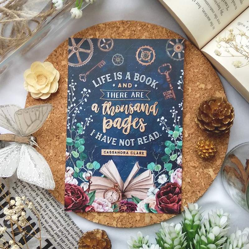

Life is a book - bookmark / postcard / print
