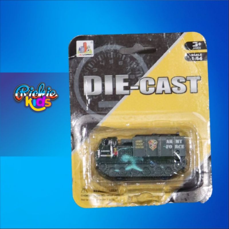 Mainan Anak 3+ Mobilan Militer Tank TNI Army Force Tiger Diecast