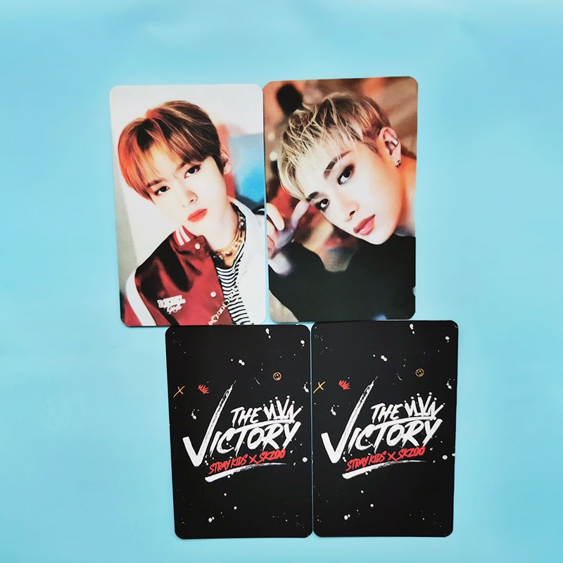 8pcs / Set Kartu Pos Desain Kpop Stray Kids The Victory Ukuran Kecil