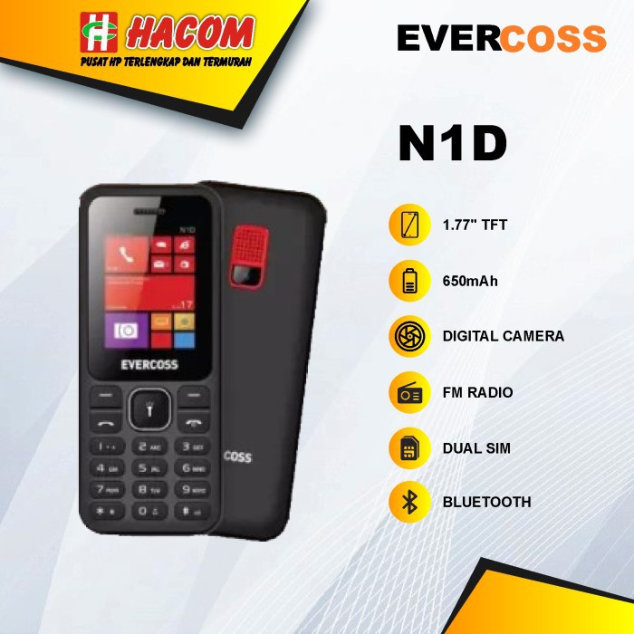 Hp Murah Evercoss N1D Candybar
