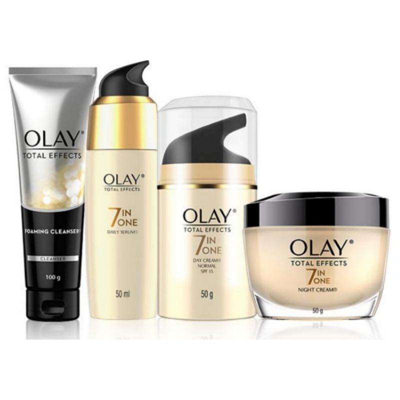 Paket Lengkap Olay 7 in 1 Anti Aging Skincare - Facial Wash - Serum - Day Cream -