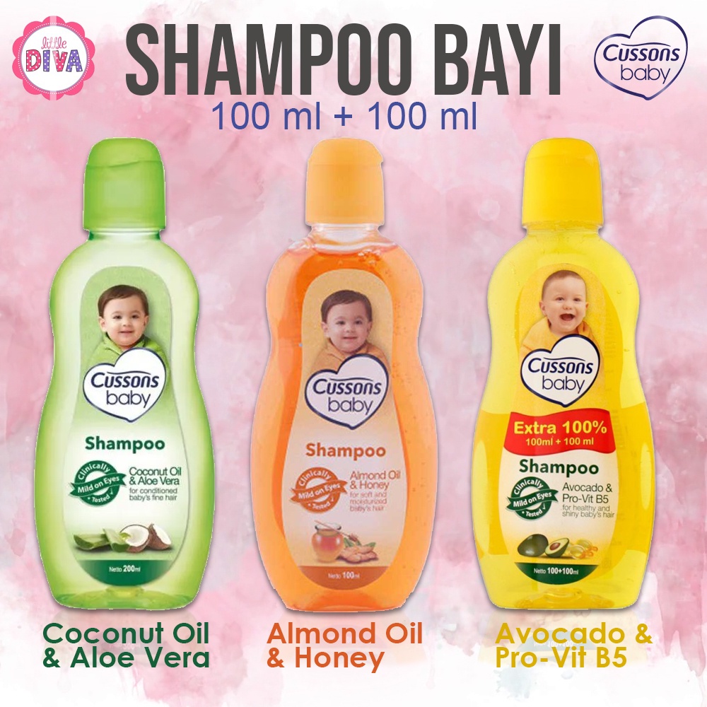 100 +100 ml SHAMPOO MANDI CUSSONS BABY Avocado Pro Vit 85 &amp; Coconut Oil Aloe Vera &amp; Almond Oil