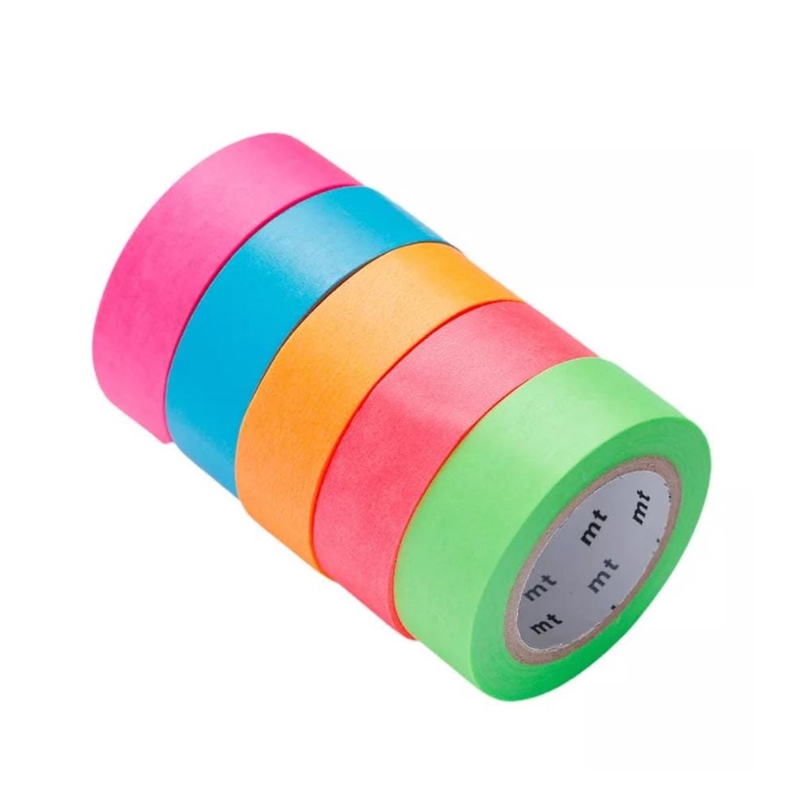 

washi tape mt Solid Neon Washi Masking Tape 1 roll original murah washi tape aesthetic Neon solasi kertas isolasi kertas lucu selotip kertas solatip kertas neon