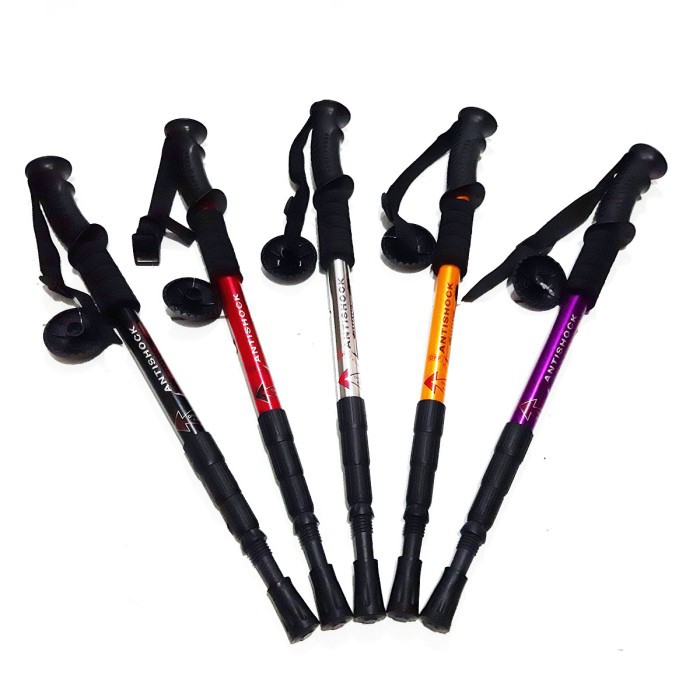 Tongkat Alpenstock Pendaki Trekking Pole Lurus Tracking Hikking