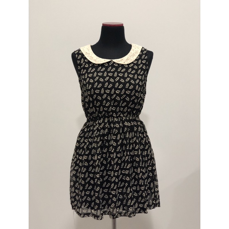 Dress chiffon brokat impor Korea