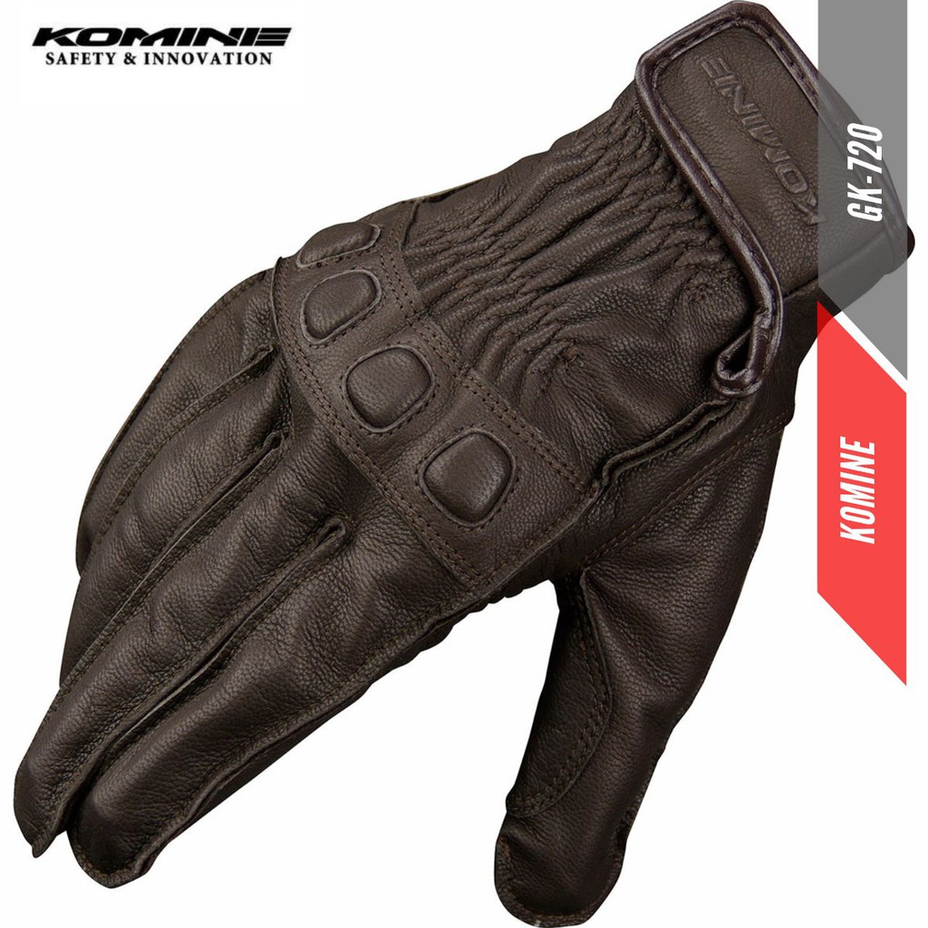 KOMINE GK-720 VINTAGE LEATHER GLOVES ORIGINAL