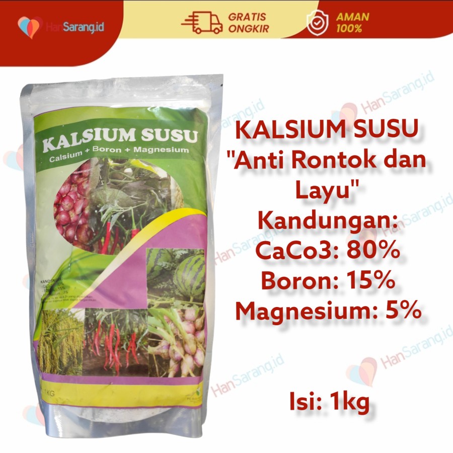 Pupuk kalsium susu Calsium Boron Magnesium Bubuk 1 Kg anti layu dan rontok