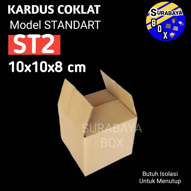 

KOTAK ST-2 COKLAT KARDUS KARTON BOX POLOS COKLAT DUS PACKING HP AKSESORIS